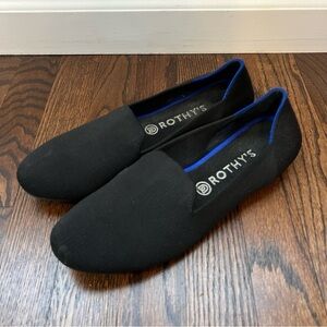 Rothy’s Women Shoes Black Loafers Slip On Ballet Flats Size 11 Solid Knit Round,